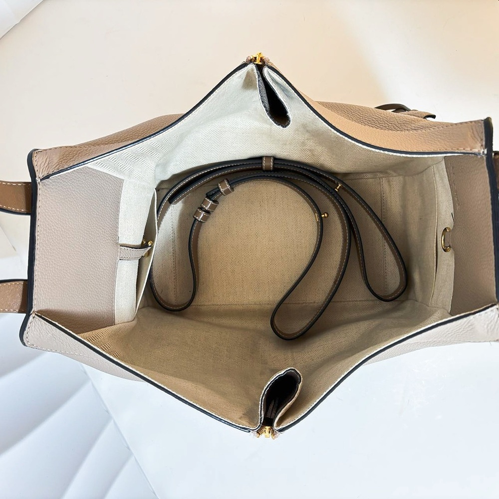 Loewe Beige Grained Leather Hammock Tote Bag - Picture 5 of 12